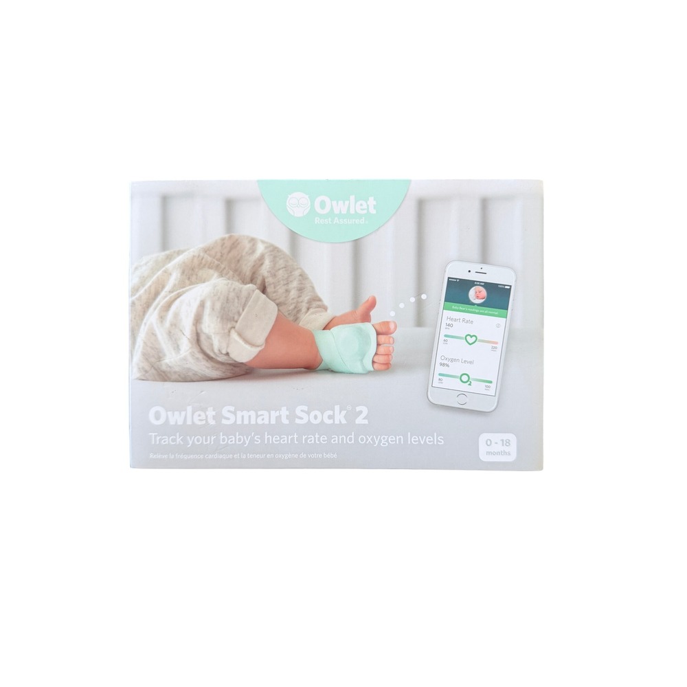 Owlet Smart Sock 2 Baby Monitor 0-18M Mint New Open Box
